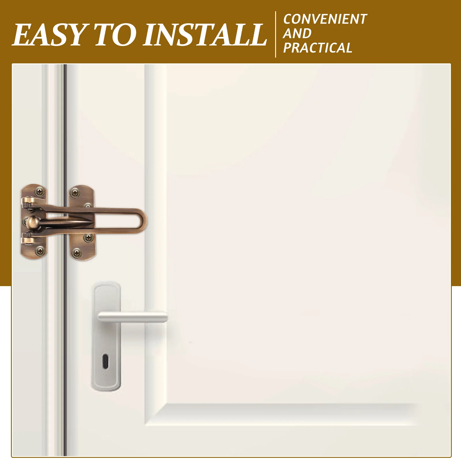 Security Latch Heavy Duty Metal Front Door Lock Reinforcement Vintage Style Interior Door Latch For Home Hotel Security
Security Latch Heavy Duty Metal Front Door Lock Reinforcement Vintage Style Interior Door Latch For Home Hotel Security