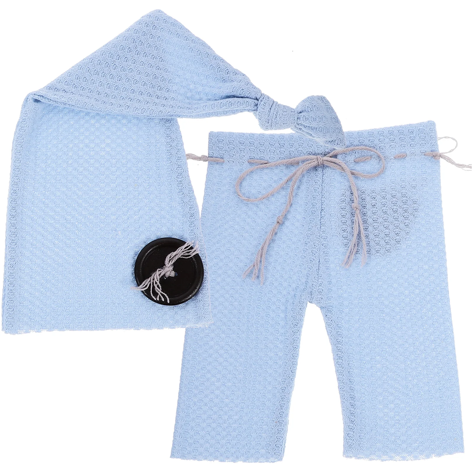 Knitted Pants Set sky Wooden Button Knotted Hat 2 pcs Newborn Photography Props Baby Boy Clothes Outfits Boys Photo Shoot
Knitted Pants Set sky Wooden Button Knotted Hat 2 pcs Newborn Photography Props Baby Boy Clothes Outfits Boys Photo Shoot