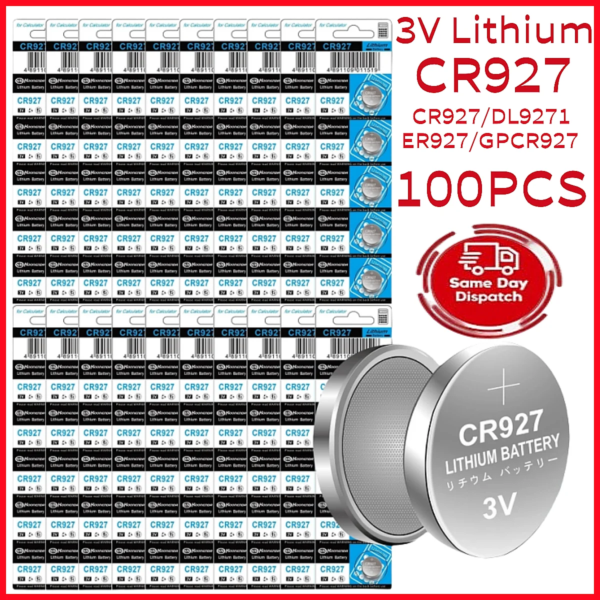 100 шт. CR927 3 В литиевая батарея DL927 BR927 LM927 ECR927 BR927-1W 5011LC кнопочные элементы для часов удаленная игрушка калькулятор
100 шт. CR927 3 В литиевая батарея DL927 BR927 LM927 ECR927 BR927-1W 5011LC кнопочные элементы для часов удаленная игрушка калькулятор