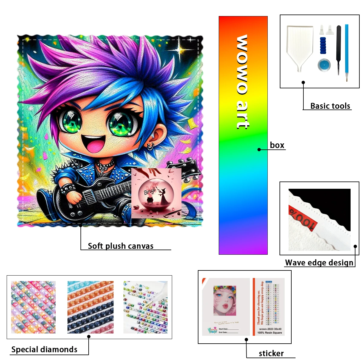 【Bruji_ Diamond Art】Guitar Boy Crystal AB Rhinestone FD Rhinestone Perfect Resin Diamond
【Bruji_ Diamond Art】Guitar Boy Crystal AB Rhinestone FD Rhinestone Perfect Resin Diamond