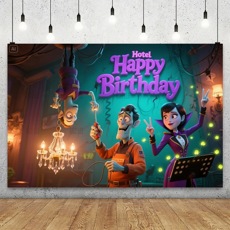 MINISO Hotel T Blackout Backdrop Frankenstein Mavis Vinyl Wall Art IP Photography Happy Birthday Background Photo Custom
MINISO Hotel T Blackout Backdrop Frankenstein Mavis Vinyl Wall Art IP Photography Happy Birthday Background Photo Custom