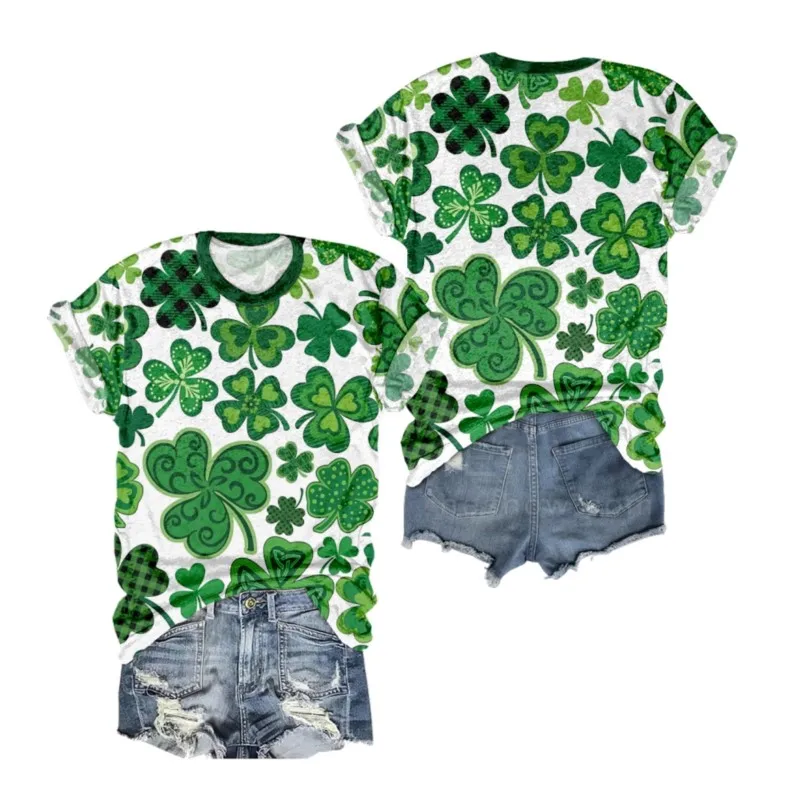 St.Patrick'S Day Women Short O-Neck Short Sleeve Shirt Funny daily Slouchy Loose T Shirt Printed Breathable Shirt
St.Patrick'S Day Women Short O-Neck Short Sleeve Shirt Funny daily Slouchy Loose T Shirt Printed Breathable Shirt