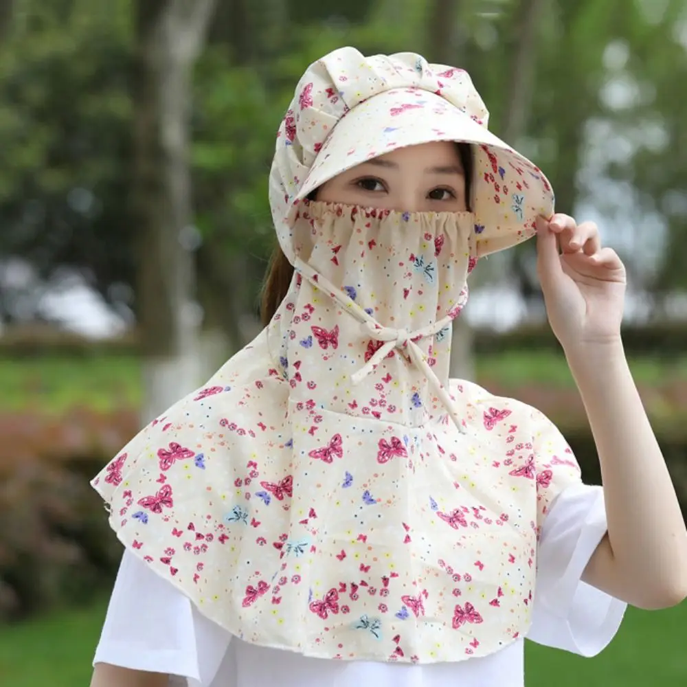 Flower Sun Protection Hat Anti-uv Neck Protective Bucket Hat with Mask Neck Cover Ponytail Hat Wide Brim Bucket Cap Hiking
Flower Sun Protection Hat Anti-uv Neck Protective Bucket Hat with Mask Neck Cover Ponytail Hat Wide Brim Bucket Cap Hiking