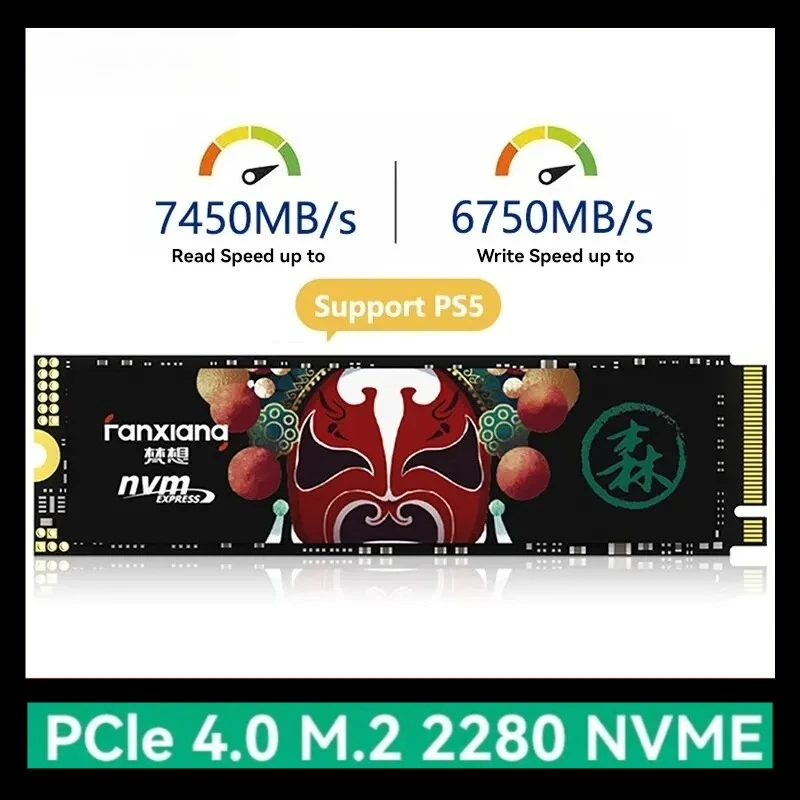 NVMe M.2 2280 SSD 7400MB/s PCIe 4.0x4 Internal Solid State Drive 1TB/2TB, Compatible with PS5, Laptop & Desktop – For Fanxiang
NVMe M.2 2280 SSD 7400MB/s PCIe 4.0x4 Internal Solid State Drive 1TB/2TB, Compatible with PS5, Laptop & Desktop – For Fanxiang