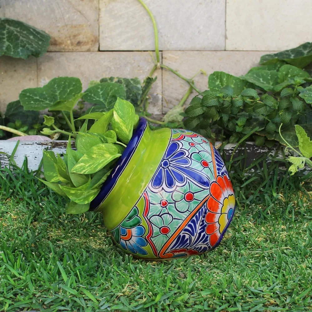 Мексиканская керамика Talavera, керамика, 13 дюймов, белая и зеленая наклонная чата, цветочный горшок, сочные растения, в помещении и на открытом воздухе
Мексиканская керамика Talavera, керамика, 13 дюймов, белая и зеленая наклонная чата, цветочный горшок, сочные растения, в помещении и на открытом воздухе