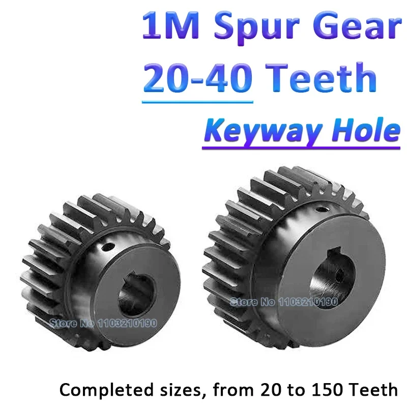 1Pc 1M 20 22 23 24 25-40 Teeth Spur Gear Pinion with Keyway Hole Bore 1 Module Motor Gear with Step Blackened Transmission Parts
1Pc 1M 20 22 23 24 25-40 Teeth Spur Gear Pinion with Keyway Hole Bore 1 Module Motor Gear with Step Blackened Transmission Parts