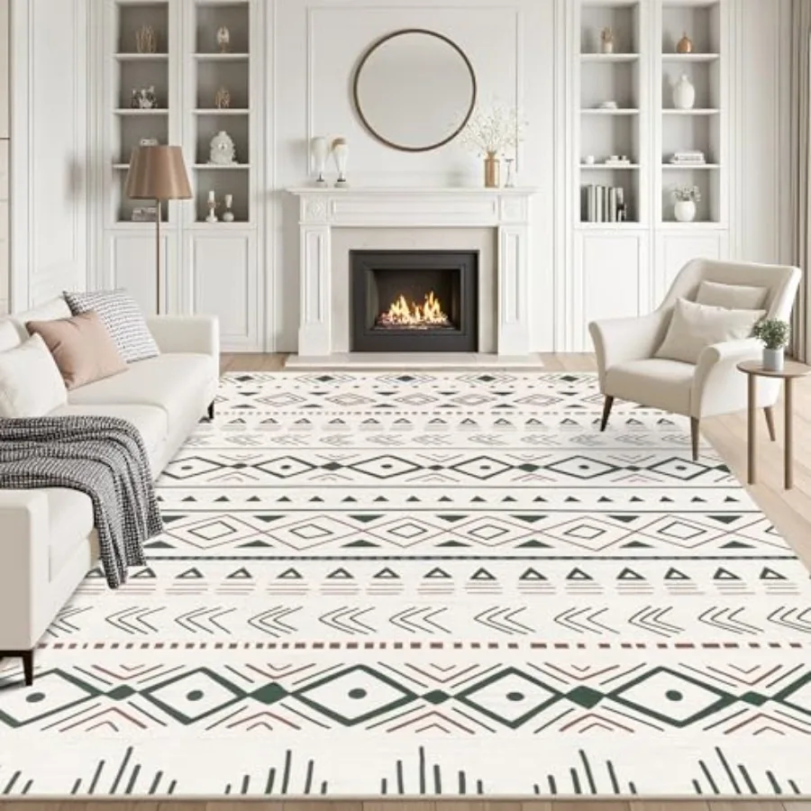 8x10 Area Rugs for Living Room Washable Indoor Floor Carpet with Neutral Tone Soft Thin Design NonSlip Backing Boho Geometric P
8x10 Area Rugs for Living Room Washable Indoor Floor Carpet with Neutral Tone Soft Thin Design NonSlip Backing Boho Geometric P