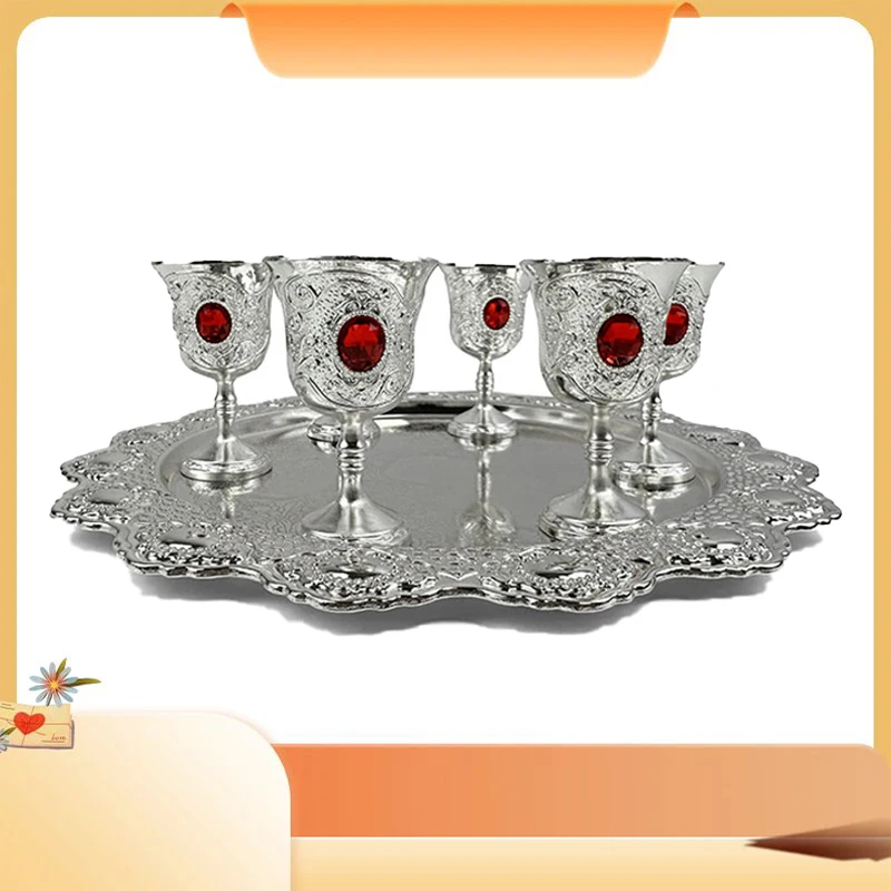 Silver wine set 999 sterling silver set 999 high-grade cooked silver fu bag wine set exquisite silver cups in the retro
Silver wine set 999 sterling silver set 999 high-grade cooked silver fu bag wine set exquisite silver cups in the retro