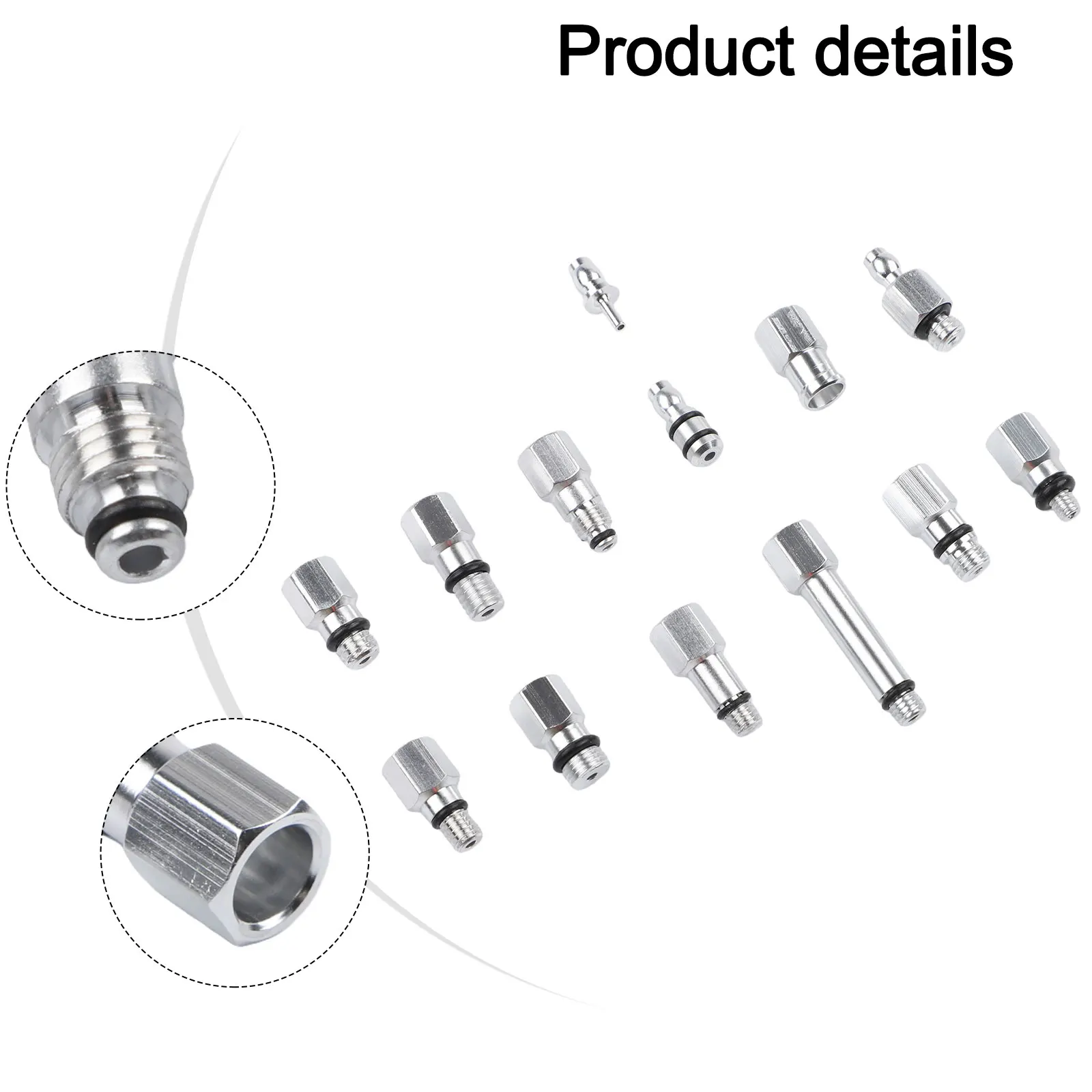 Aluminium Alloy Connectors 10x6x2cm Bike Hydraulic Tools Color Silver D6 Adapter Included For Bike Maintenance
Aluminium Alloy Connectors 10x6x2cm Bike Hydraulic Tools Color Silver D6 Adapter Included For Bike Maintenance