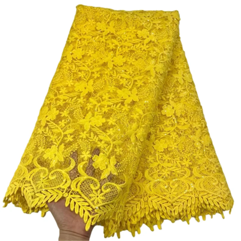 2022 Yellow French Lace Fabric Embroidery Sequins Nigerian African Lace Fabric Latest Tulle For Wedding Materials
2022 Yellow French Lace Fabric Embroidery Sequins Nigerian African Lace Fabric Latest Tulle For Wedding Materials