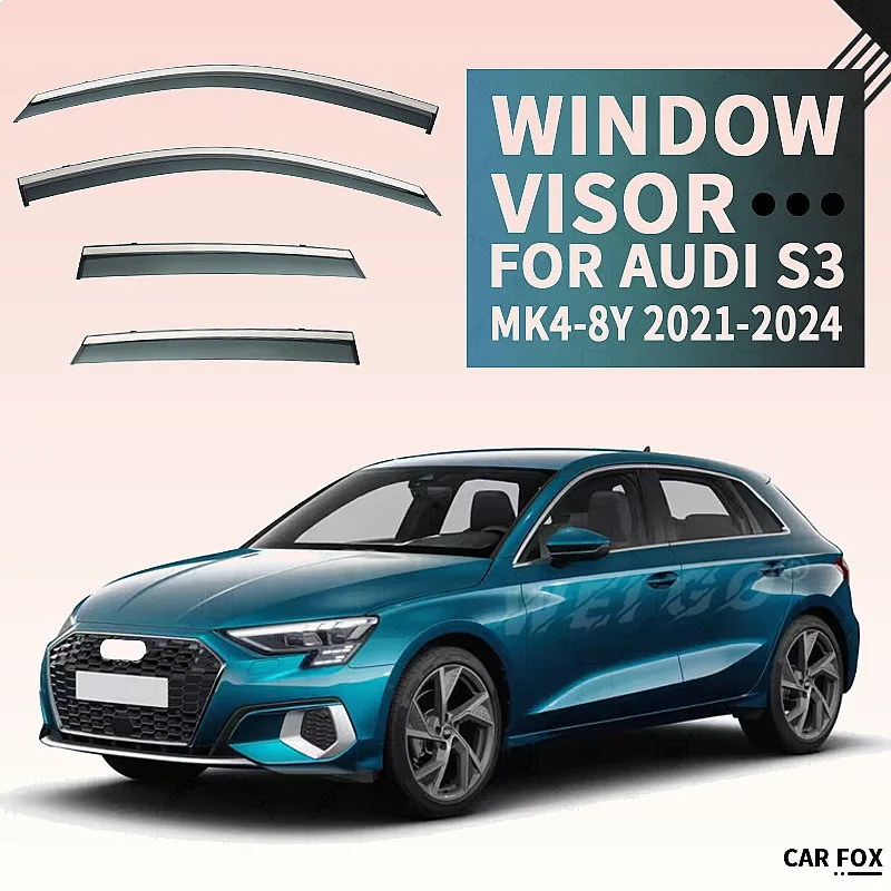 For Audi S3 Sportback 2006-2021 Window Visor Rain Sun Shade Shield Car Side Window Deflector Auto Accessories
For Audi S3 Sportback 2006-2021 Window Visor Rain Sun Shade Shield Car Side Window Deflector Auto Accessories