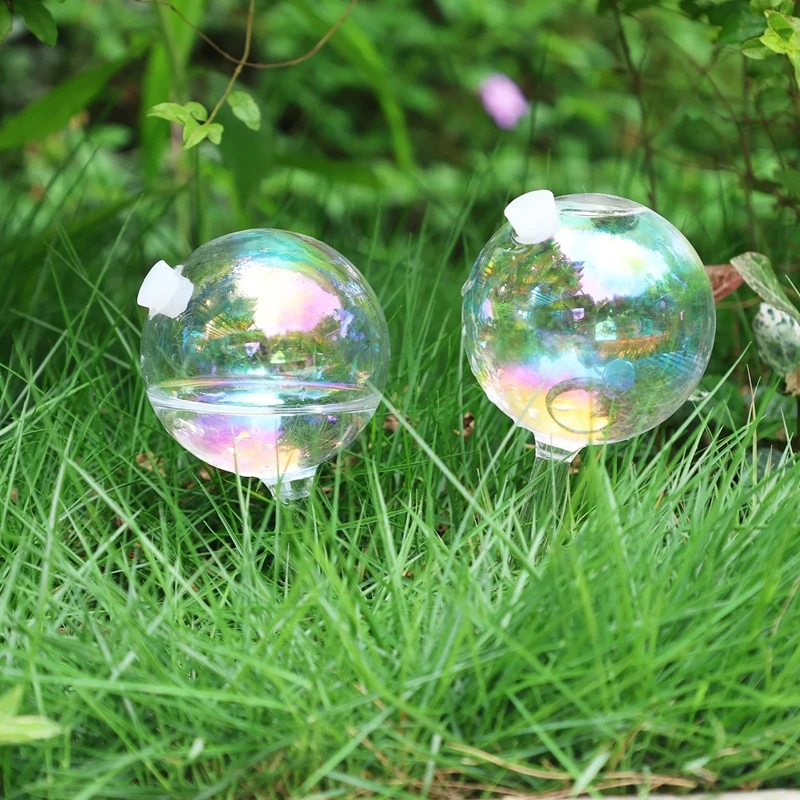 Plant Watering Globe Rainbow Color Glass Globe Plant Watering Bulb Automatic Drip Irrigation Supplies Garden Insert Water Device
Plant Watering Globe Rainbow Color Glass Globe Plant Watering Bulb Automatic Drip Irrigation Supplies Garden Insert Water Device