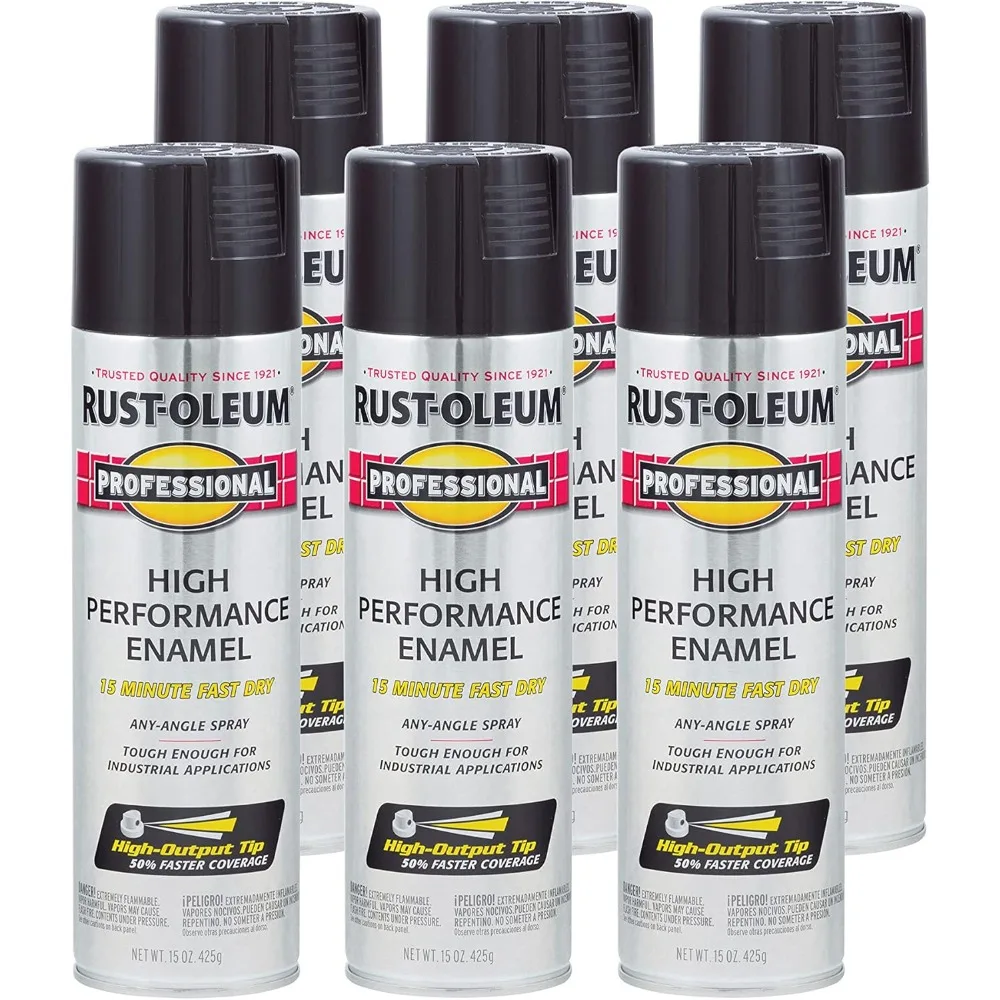 High Gloss Black Enamel Spray Paint 15oz Professional Grade Fast Drying 6 Pack
High Gloss Black Enamel Spray Paint 15oz Professional Grade Fast Drying 6 Pack