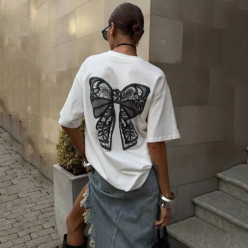 Cotton Mid Length Summer Tees Streetwear Plus Size T Shirt Women Harajuku BF Loose White Printed Short sleeve T Shirt Female
Cotton Mid Length Summer Tees Streetwear Plus Size T Shirt Women Harajuku BF Loose White Printed Short sleeve T Shirt Female