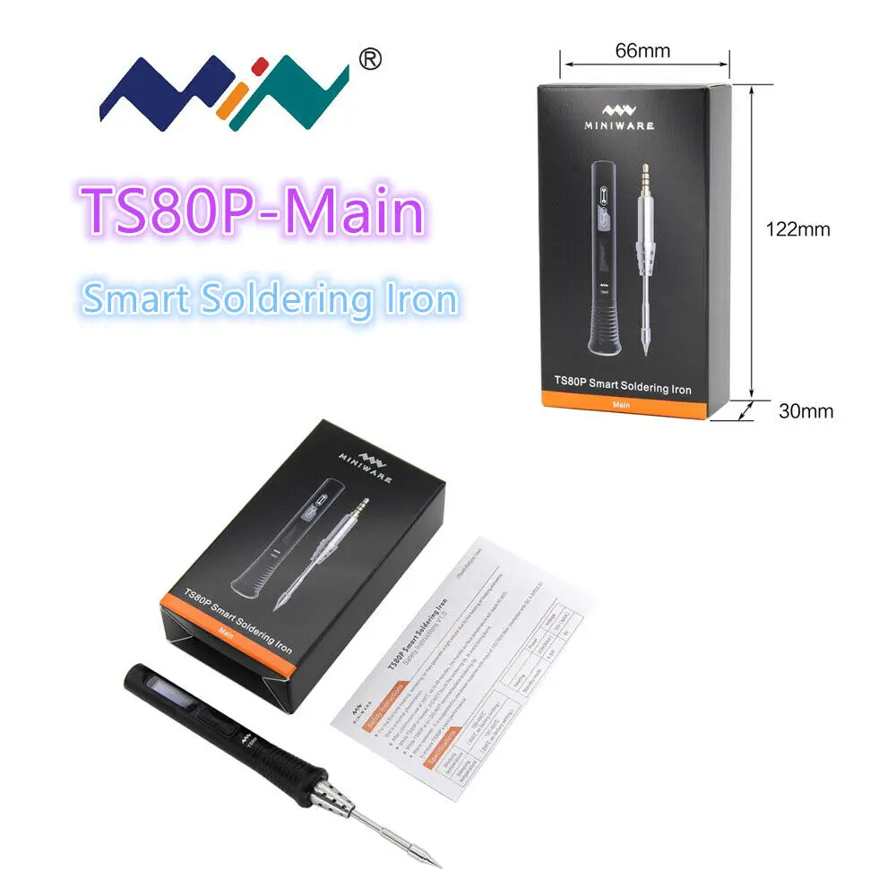 MINIWARE TS80P Smart Soldering Iron 30W Type-C OLED Screen Adjustable Temperature CNC Aluminum Alloy Casing TS1C Tips Series
MINIWARE TS80P Smart Soldering Iron 30W Type-C OLED Screen Adjustable Temperature CNC Aluminum Alloy Casing TS1C Tips Series