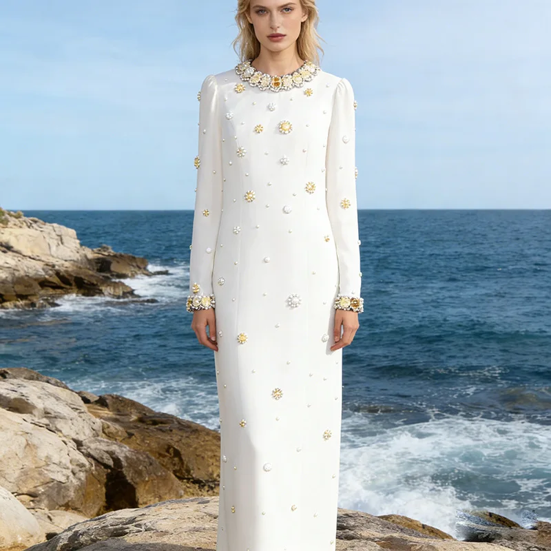 Quality Formal Dress 2026 European and American New Heavy Industry Beads Long Sleeve Dress
Quality Formal Dress 2026 European and American New Heavy Industry Beads Long Sleeve Dress