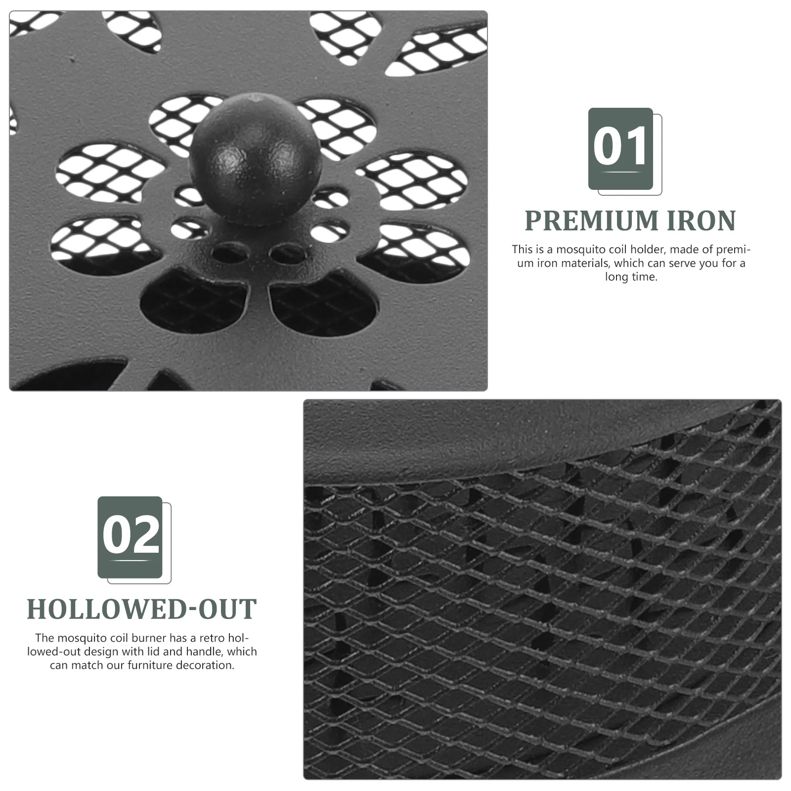 Citronella Mosquito Incense Burner Useful Coil Case Indoor Iron Holder with Lid Office
Citronella Mosquito Incense Burner Useful Coil Case Indoor Iron Holder with Lid Office