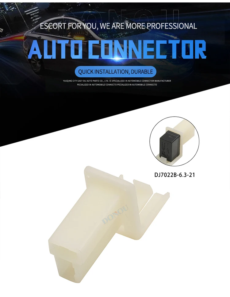 DJ7022B-6.3-21 automotive 2-hole connector, 2-pin diode base, wire harness connector, sheath with terminal
DJ7022B-6.3-21 automotive 2-hole connector, 2-pin diode base, wire harness connector, sheath with terminal