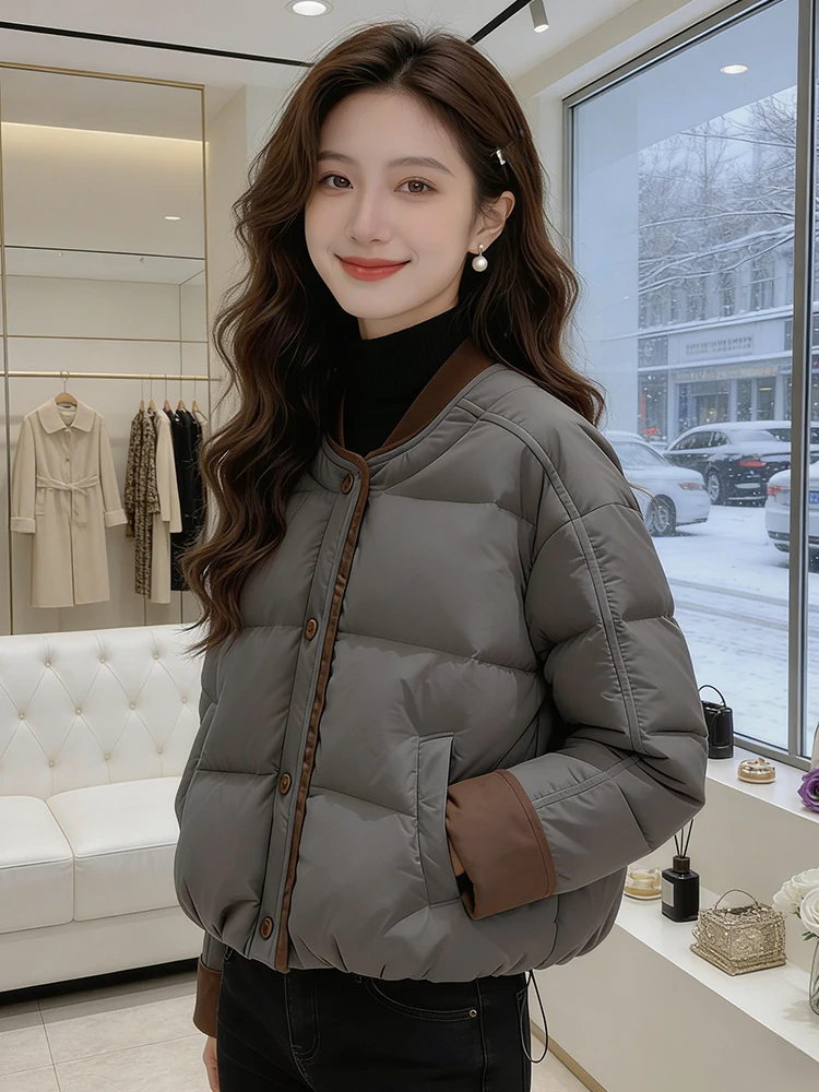 Winter Warm Cotton Jaet Women's Sli Commute Korean Version Loose Fit Long Sve round Ne Single Button Closure Coat
Winter Warm Cotton Jaet Women's Sli Commute Korean Version Loose Fit Long Sve round Ne Single Button Closure Coat
