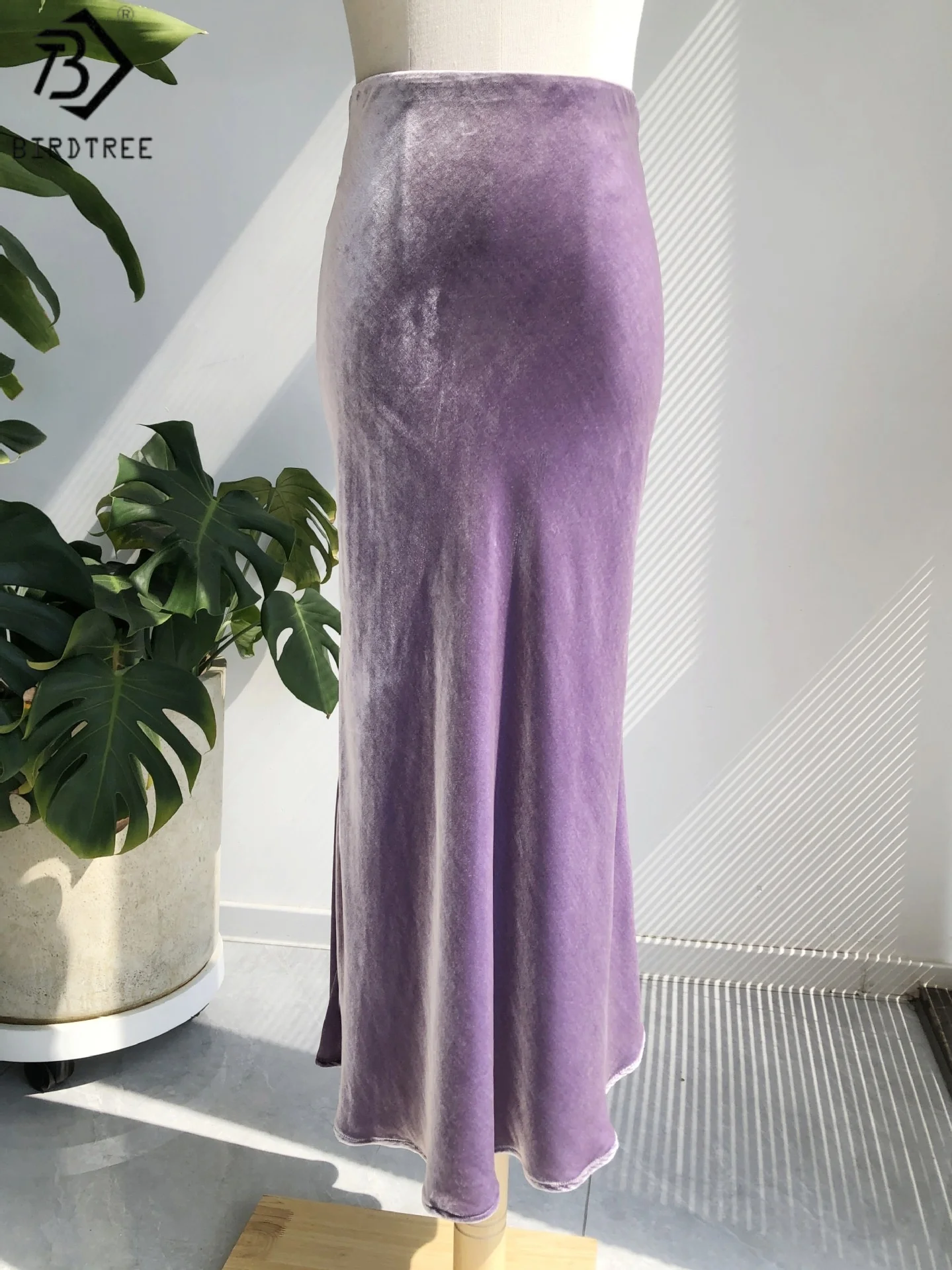 Birdtree 20% шелк тутового дерева, 80% вискоза, фиолетовая юбка, женские бархатные платья «рыбий хвост» с эластичной резинкой на талии, новинка 2025 года D58415JF
Birdtree 20% шелк тутового дерева, 80% вискоза, фиолетовая юбка, женские бархатные платья «рыбий хвост» с эластичной резинкой на талии, новинка 2025 года D58415JF