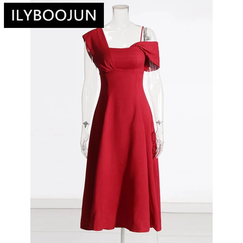 ILYBOOJUN Solid Minimalist Temperament A Line Dresses For Women Square Collar Off One Shoulder High Waist Slim Dress Female
ILYBOOJUN Solid Minimalist Temperament A Line Dresses For Women Square Collar Off One Shoulder High Waist Slim Dress Female