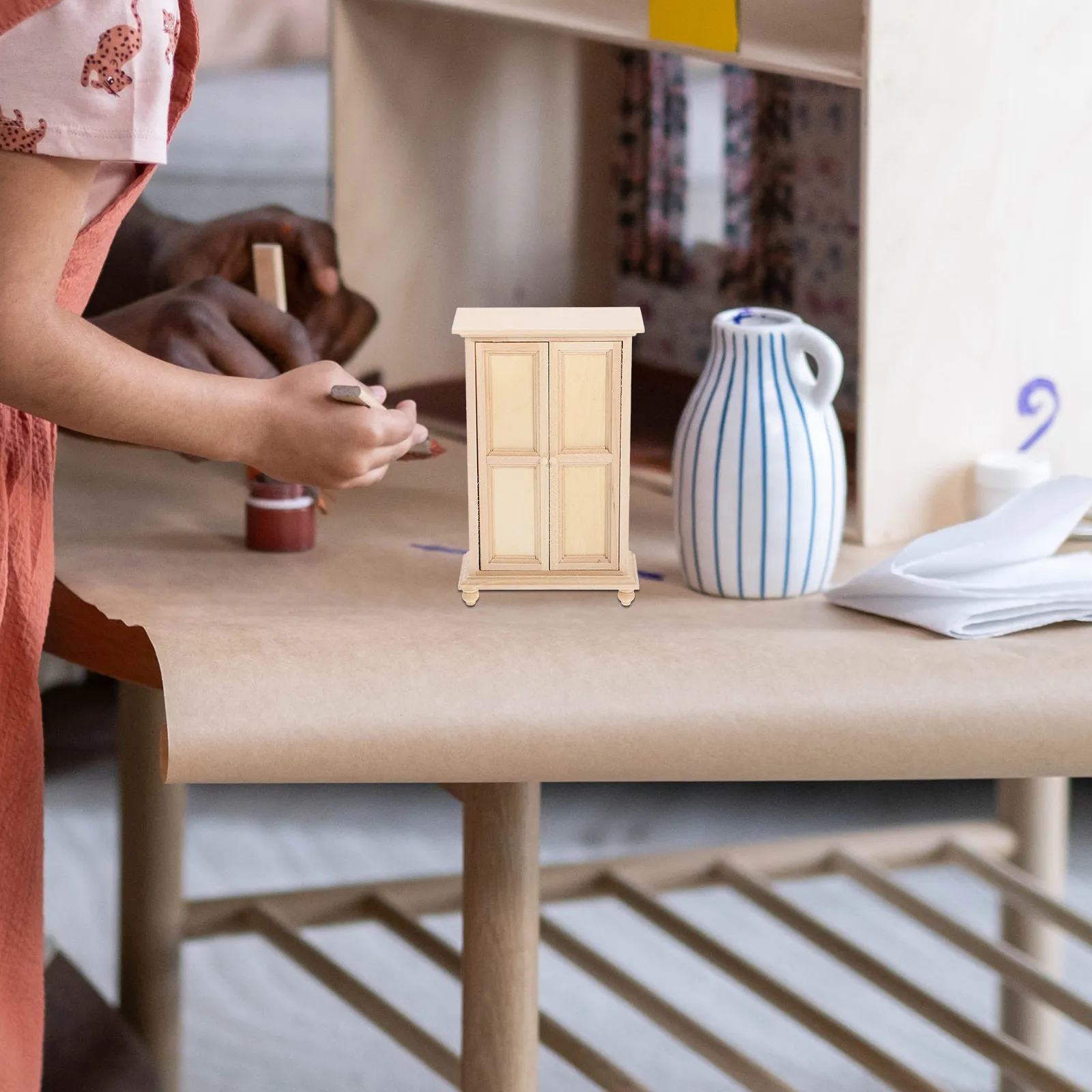 Mini Cabinet Wooden Closet for Mini House Layout Decoration Vintage Style Miniature Furniture Wardrobe Storage Accessory
Mini Cabinet Wooden Closet for Mini House Layout Decoration Vintage Style Miniature Furniture Wardrobe Storage Accessory