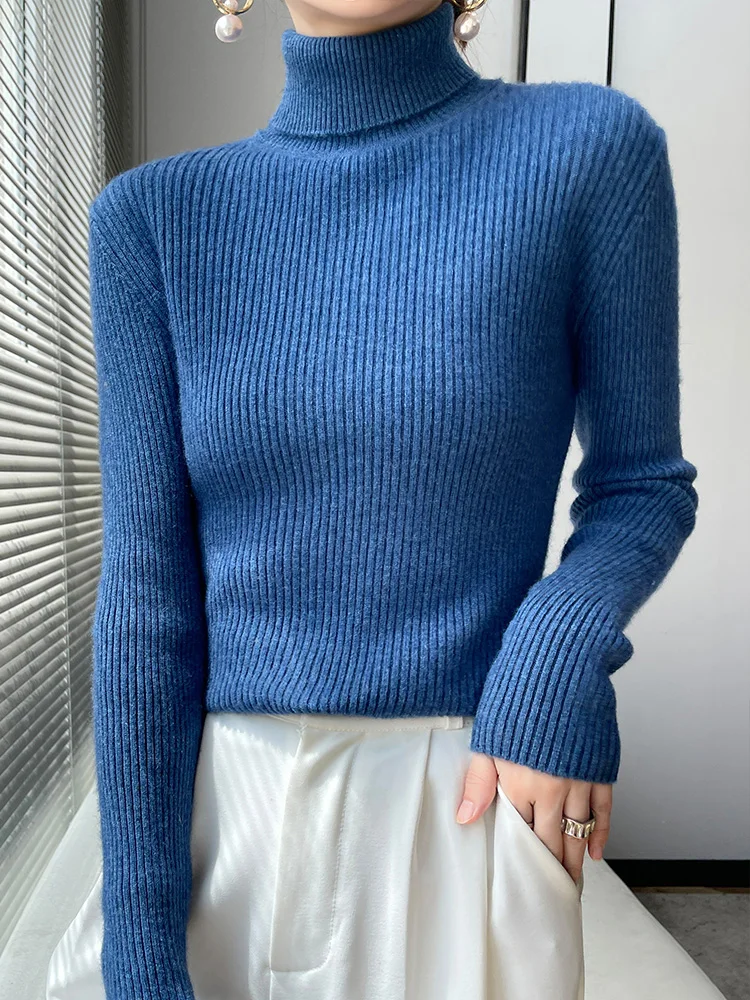 Autumn Winter 30% Merino Wool Women Turtleneck Basic Pullover Sweater Solid Office Lady Knitwear 2023 New Fashion Clothing Top
Autumn Winter 30% Merino Wool Women Turtleneck Basic Pullover Sweater Solid Office Lady Knitwear 2023 New Fashion Clothing Top