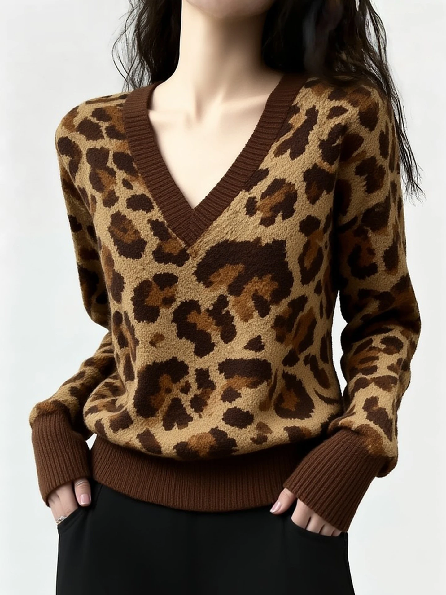 Color Block Leopard Print Knitted Long Sleeve Soft Comfortable Base Shirt Trendy Spring 2026 Women's Korean Style Loose Fit S...
Color Block Leopard Print Knitted Long Sleeve Soft Comfortable Base Shirt Trendy Spring 2026 Women's Korean Style Loose Fit S...