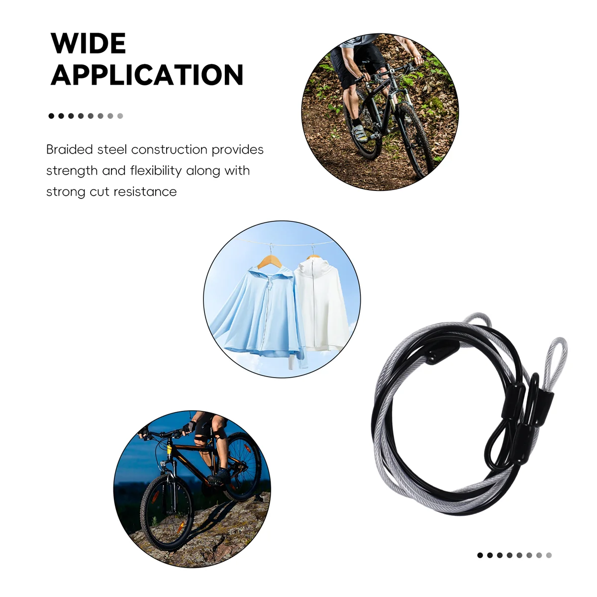 100CM/3.3Ft Long Travel Security Cable Lock,Braided Steel Coated Safety Cable Luggage Lock,Safety Cable Wire Rope Rich
100CM/3.3Ft Long Travel Security Cable Lock,Braided Steel Coated Safety Cable Luggage Lock,Safety Cable Wire Rope Rich