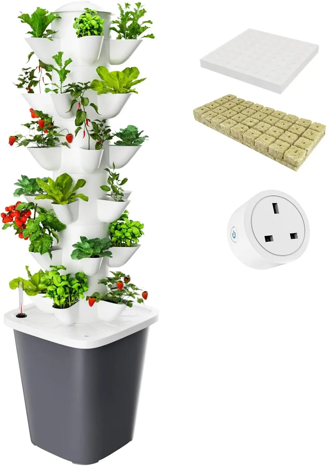 Vertical Hydroponics Garden Tower 30 Plant Hydroponic Growing System Indoor Vertical Farming Garden Planter Smart Herb Garden
Vertical Hydroponics Garden Tower 30 Plant Hydroponic Growing System Indoor Vertical Farming Garden Planter Smart Herb Garden