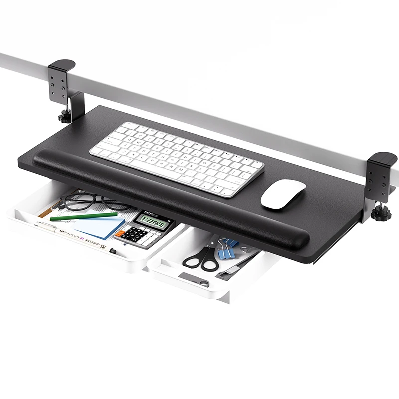 Non Punching Keyboard Hanging Holder With Drawer Computer Under Table Keyboard Mouse Rack Bracket PC Desk Storage Organizer
Non Punching Keyboard Hanging Holder With Drawer Computer Under Table Keyboard Mouse Rack Bracket PC Desk Storage Organizer
