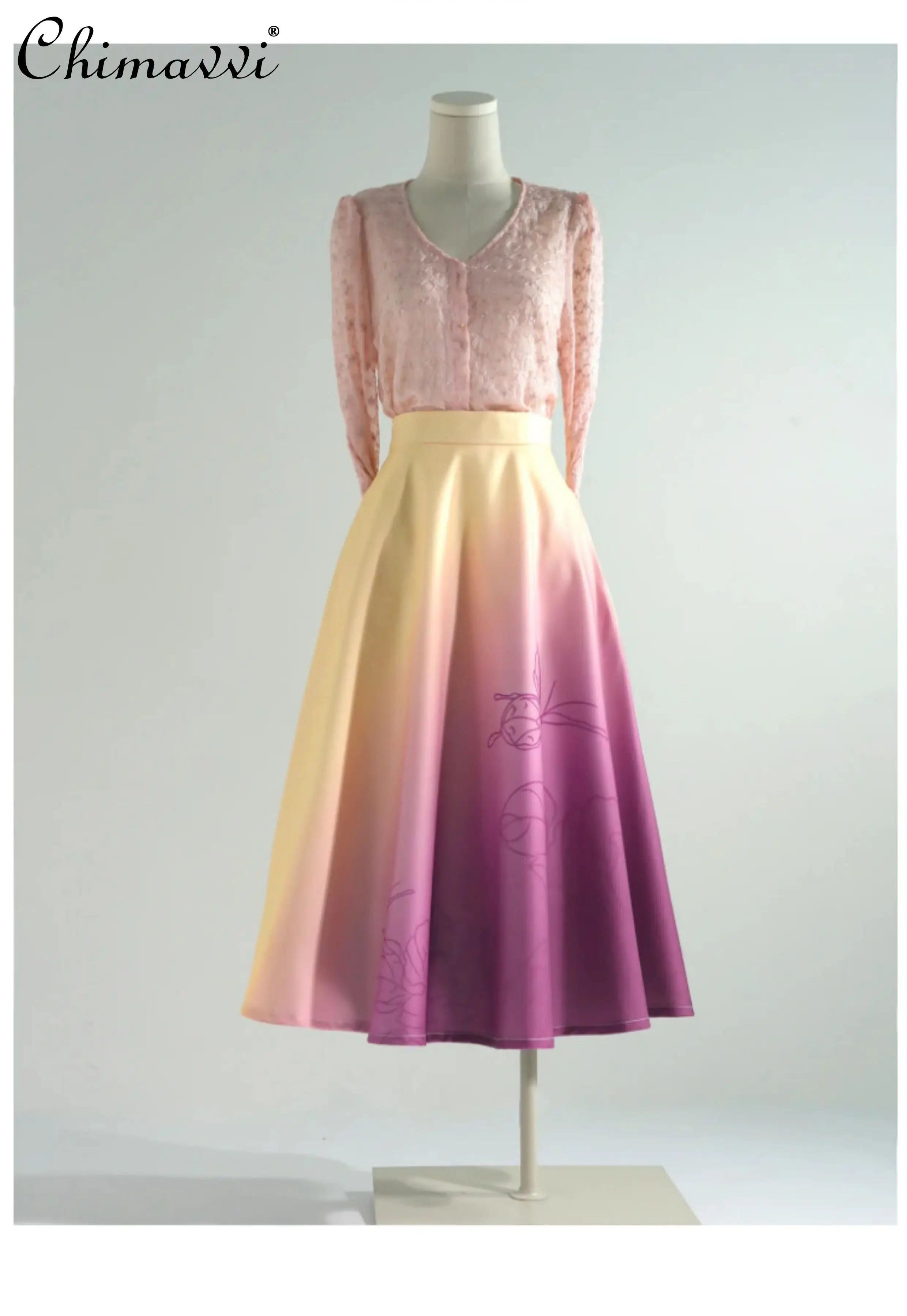 French Hepburn Style Elegant Fashion Printed Long Skirts High Waist A-line Temperament Versatile Skirt for Women 2026 Spring
French Hepburn Style Elegant Fashion Printed Long Skirts High Waist A-line Temperament Versatile Skirt for Women 2026 Spring