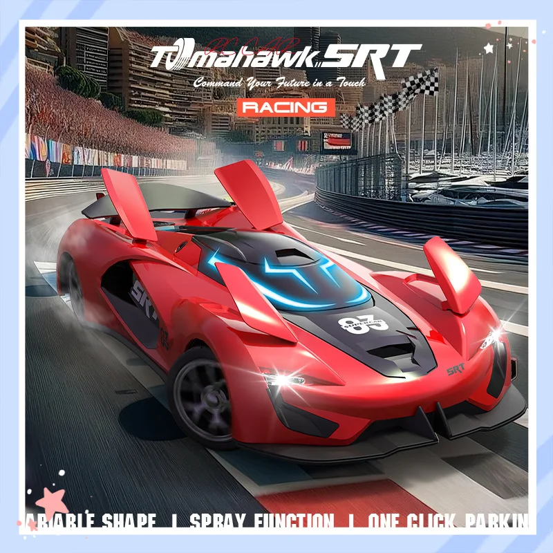 Гоночный автомобиль Tomahawk SRT RC Drift Concept, масштаб 1:18, высокоскоростной, со светодиодной подсветкой, музыкой, эффектом распыления и искрами, колеса с изменяемой формой, парковка одним нажатием
Гоночный автомобиль Tomahawk SRT RC Drift Concept, масштаб 1:18, высокоскоростной, со светодиодной подсветкой, музыкой, эффектом распыления и искрами, колеса с изменяемой формой, парковка одним нажатием