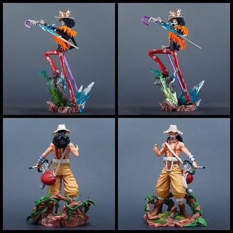 One Piece Samurai Brook 33cm Usopp 25cm Figure Collection Model Toys