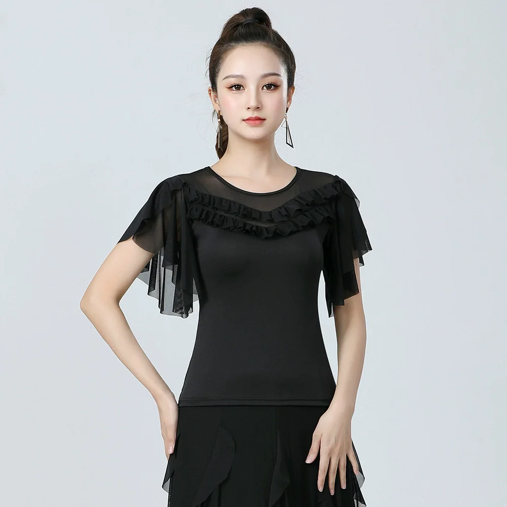 2025 New High Quality 4XL Women Waltz Dress Dance Top Short Sleeve Dance Suit Tops For Women Latin Dance Modern Dance Top
2025 New High Quality 4XL Women Waltz Dress Dance Top Short Sleeve Dance Suit Tops For Women Latin Dance Modern Dance Top