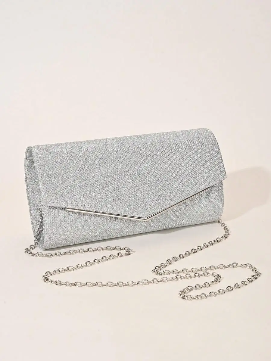 Shiny Envelope Clutch Bag With Detachable Chain For Evening Party Wedding
Shiny Envelope Clutch Bag With Detachable Chain For Evening Party Wedding