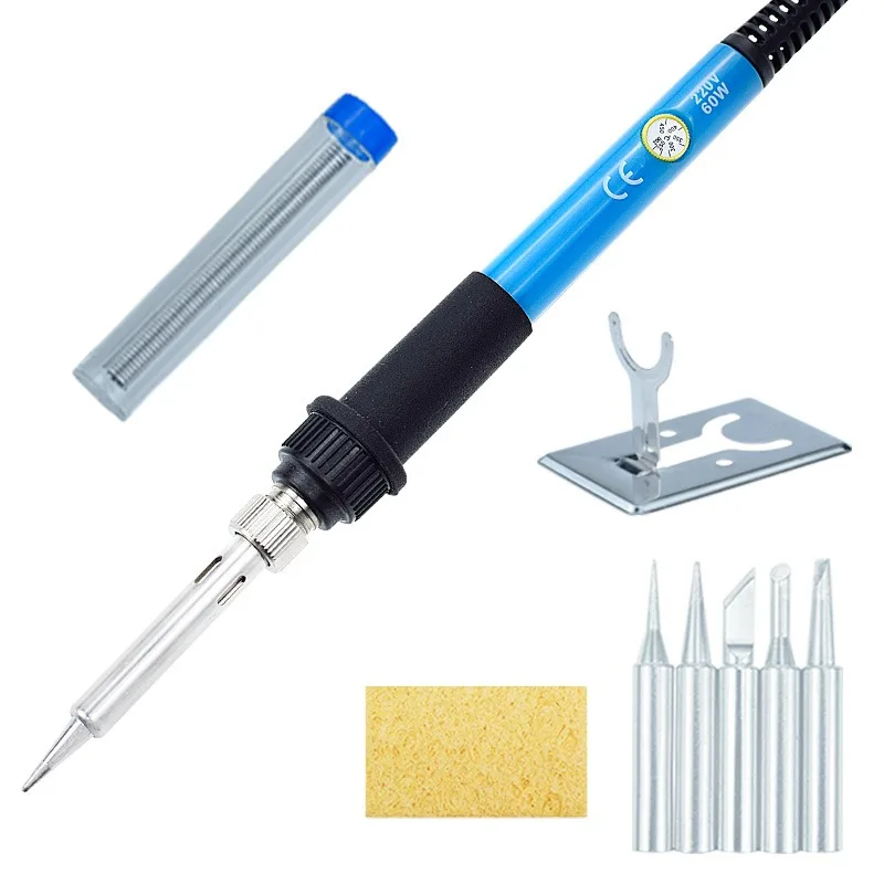 60W electric soldering iron set, soldering iron set, temperature regulating electric soldering iron, tin wire for household use
60W electric soldering iron set, soldering iron set, temperature regulating electric soldering iron, tin wire for household use
