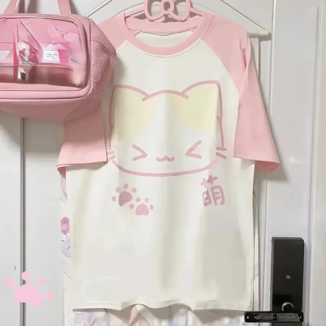 Aesthetics Japanese Grunge T-shirt Y2k Harajuku Anime Cartoon Cat Tops Tees Short Sleeve Women Kawaii Clothing Streetwear
Aesthetics Japanese Grunge T-shirt Y2k Harajuku Anime Cartoon Cat Tops Tees Short Sleeve Women Kawaii Clothing Streetwear
