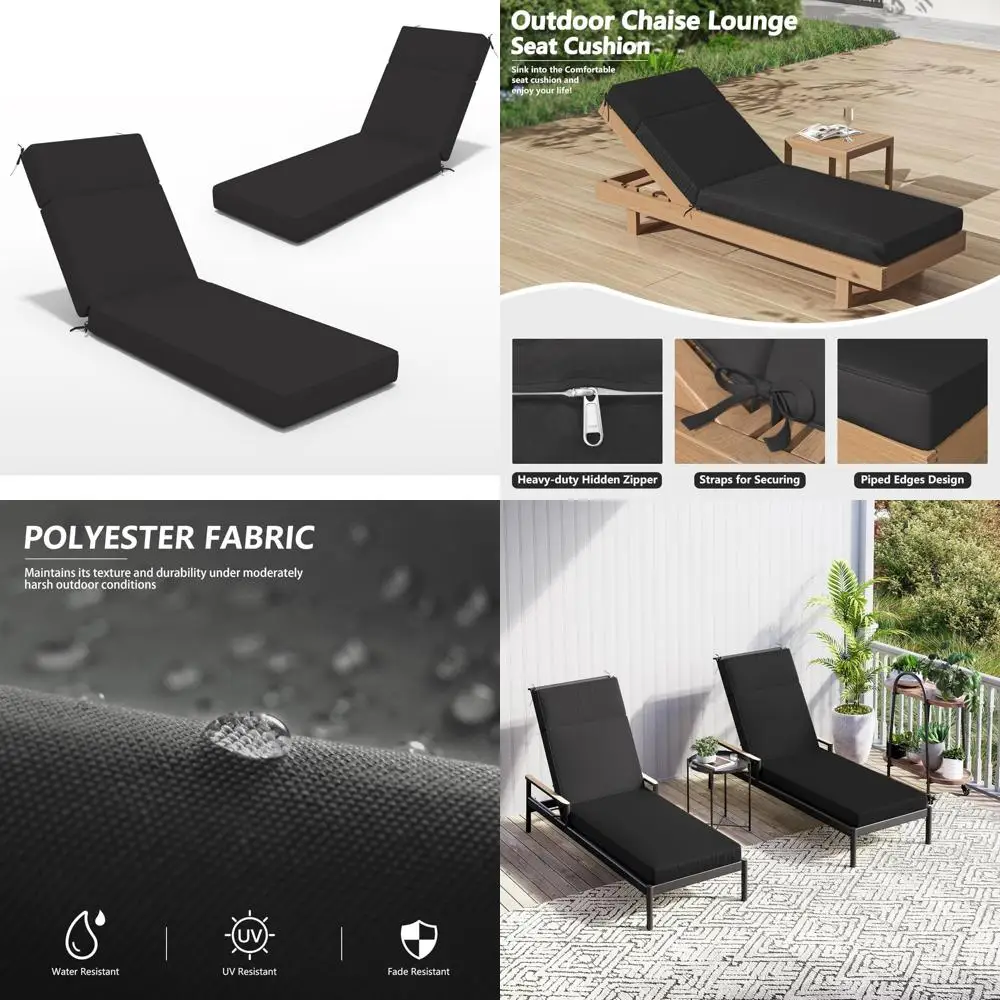 High-Density Foam Chaise Lounge Cushions Outdoor, 72L x 21W x 4D, Water Repellent and Fade Resistant, Comfortable Outdoor Furnit
High-Density Foam Chaise Lounge Cushions Outdoor, 72L x 21W x 4D, Water Repellent and Fade Resistant, Comfortable Outdoor Furnit