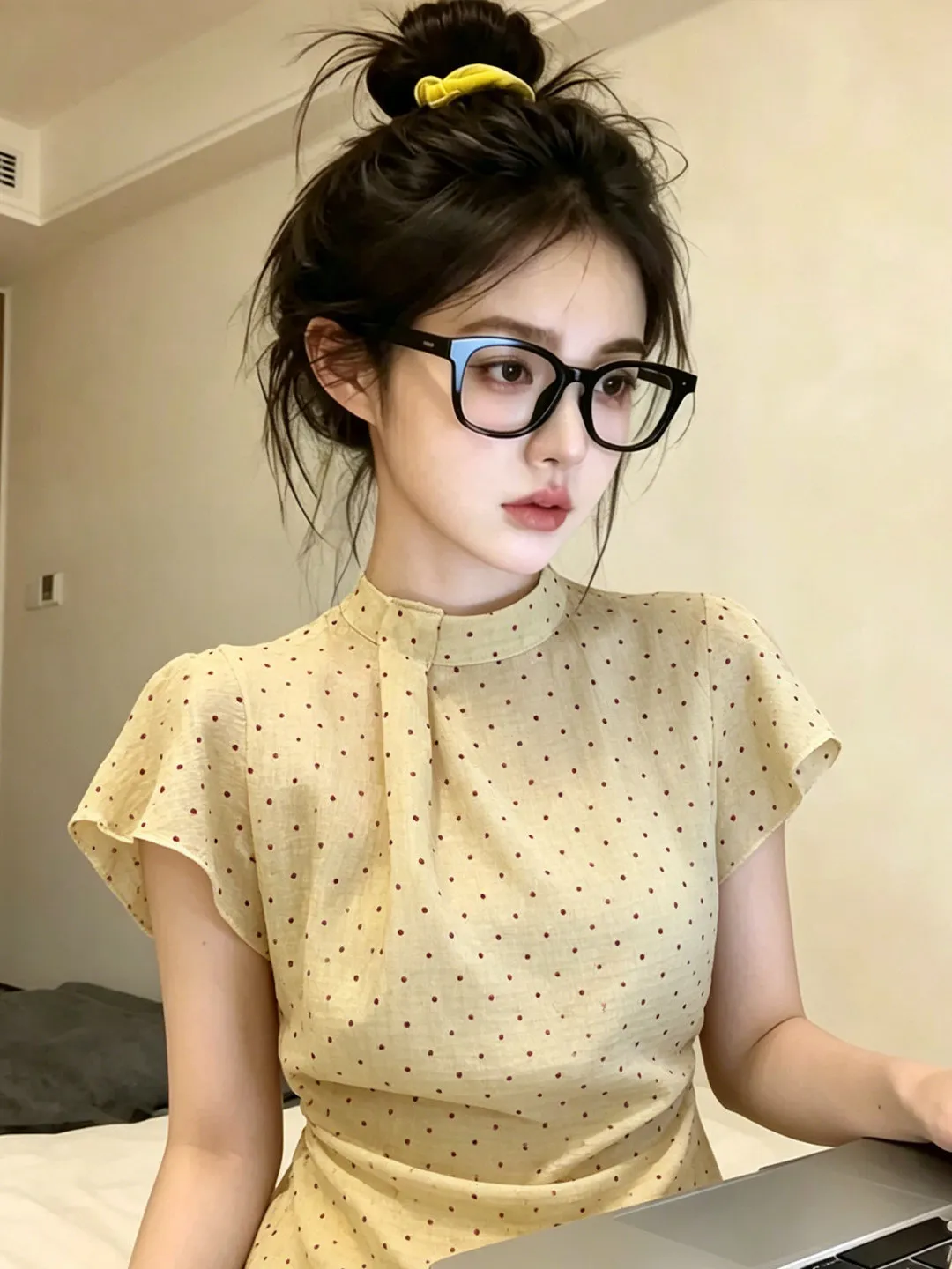 Sweet Polka Dot Chiffon Shirt Women's Summer 2026 New Folded Elegant Beautiful Short Sleeve Top Korean Style Commute Wind
Sweet Polka Dot Chiffon Shirt Women's Summer 2026 New Folded Elegant Beautiful Short Sleeve Top Korean Style Commute Wind