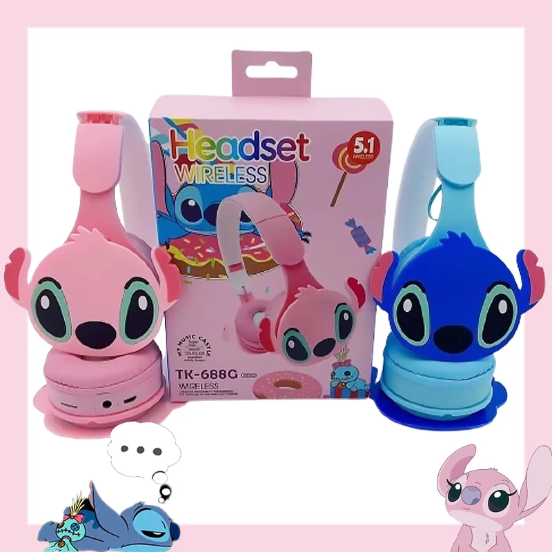 Kawaii Stitch Angel Headphones New Cartoon Bluetooth Headset Student Wireless Earphone Foldable Headphone Music Earphone Gift
Kawaii Stitch Angel Headphones New Cartoon Bluetooth Headset Student Wireless Earphone Foldable Headphone Music Earphone Gift