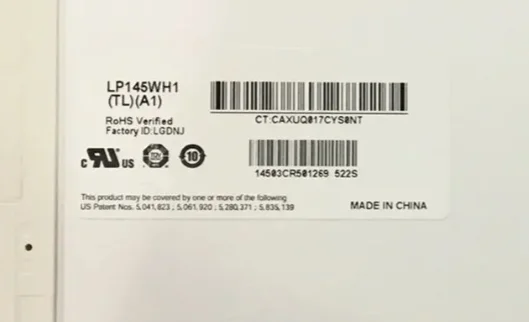 LP145WH1-TLA1 LP145WH1-TLB1 LTN145AT01 14.5'' Laptop LCD Screen Display Panel Matrix 1366*768 LVDS 40 Pins
LP145WH1-TLA1 LP145WH1-TLB1 LTN145AT01 14.5'' Laptop LCD Screen Display Panel Matrix 1366*768 LVDS 40 Pins