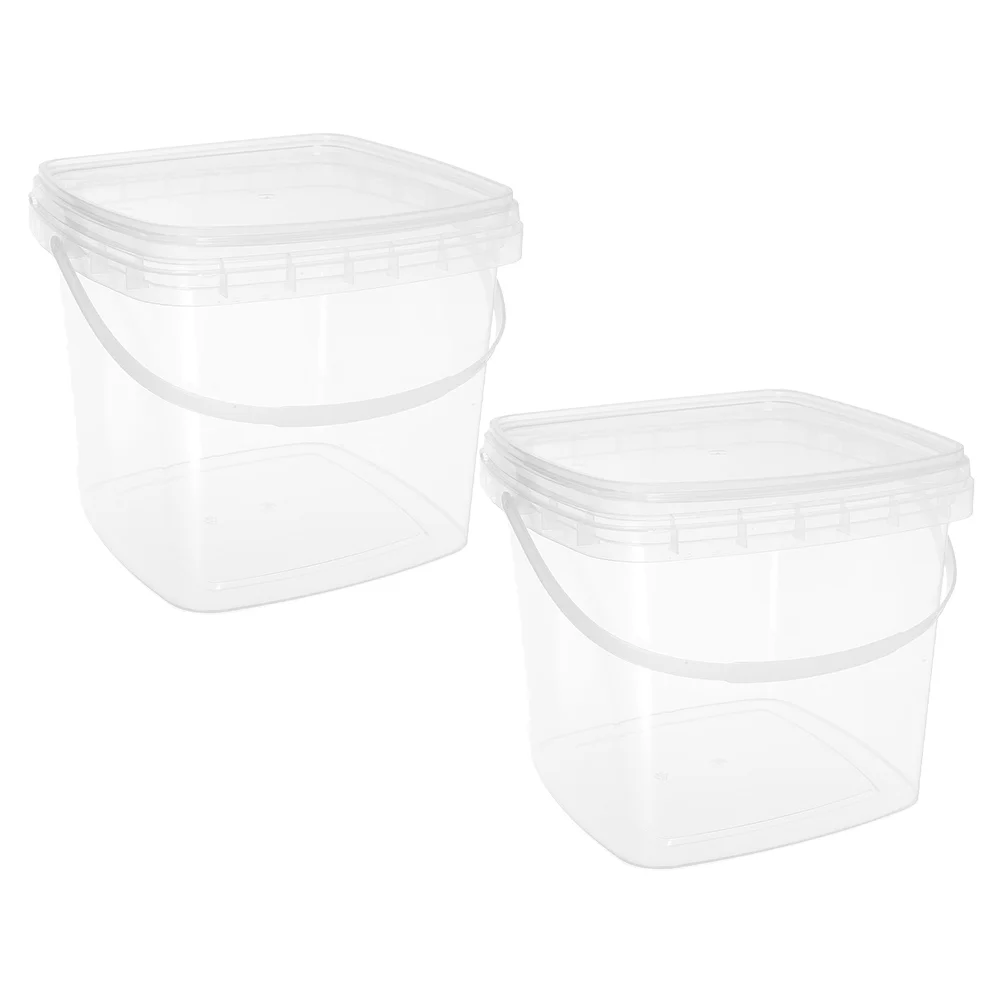 2 Pcs Portable Plastic Bucket Square Tub Oil Barrel Food-storing Buckets Bulk Pp Water with Lid
2 Pcs Portable Plastic Bucket Square Tub Oil Barrel Food-storing Buckets Bulk Pp Water with Lid