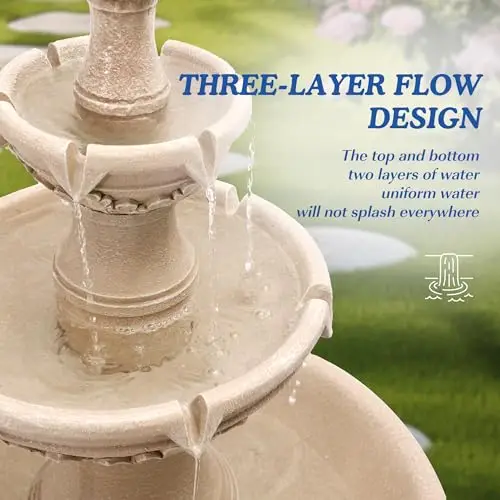 48.4 Inch Resin Three-Layer Cascading Outdoor Water Fountain With Pump For Garden Patio Yard Decoration
48.4 Inch Resin Three-Layer Cascading Outdoor Water Fountain With Pump For Garden Patio Yard Decoration
