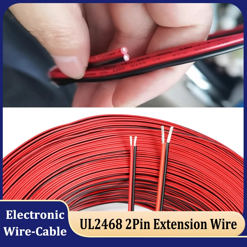 5~100m UL2468 2Pin Extension Wire 30 28 26 24 22 20 18 16 AWG for 12V LED Strip String Connect Speaker Audio Tinned Copper Cable
5~100m UL2468 2Pin Extension Wire 30 28 26 24 22 20 18 16 AWG for 12V LED Strip String Connect Speaker Audio Tinned Copper Cable