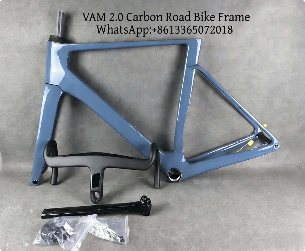 New OSTRO VAM 2.0 Carbon Road Frameset with Handlebar DI2 blue-gray Bicycle Frame Glossy
New OSTRO VAM 2.0 Carbon Road Frameset with Handlebar DI2 blue-gray Bicycle Frame Glossy