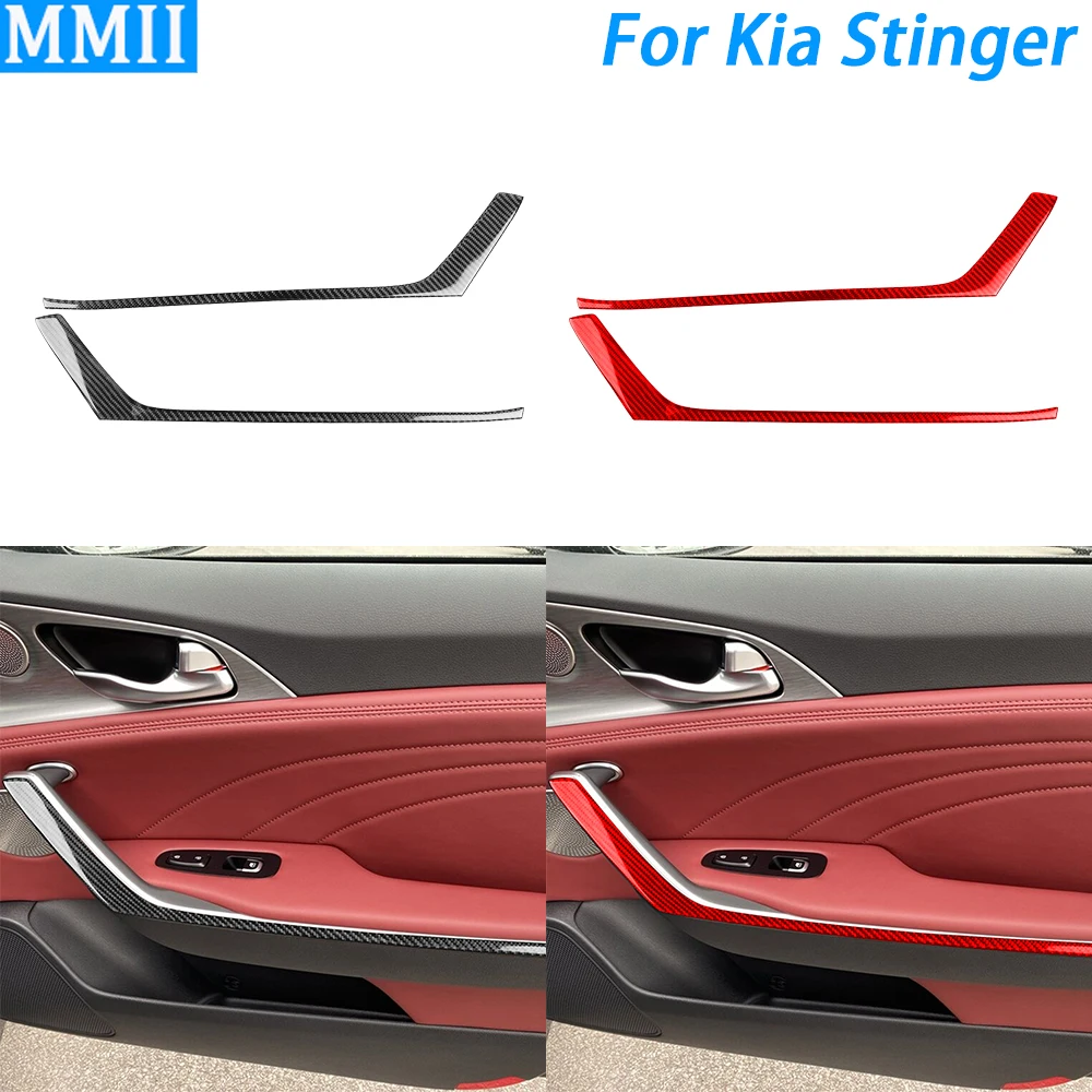 For Kia Stinger 2019-2023 Real Carbon Fiber Door Inner Handle Panel Decorative Cover Car Interior Decoration Accessories Sticker
For Kia Stinger 2019-2023 Real Carbon Fiber Door Inner Handle Panel Decorative Cover Car Interior Decoration Accessories Sticker