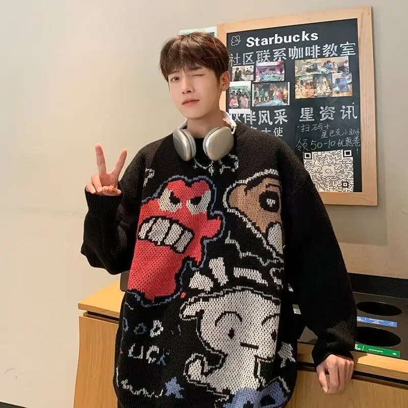 Bandai Anime Cute Cartoon Neck Sweater Kawaii Crayon Shin Chan Creative Versatile Couple Knitted Sweater Casual Jacket Gift
Bandai Anime Cute Cartoon Neck Sweater Kawaii Crayon Shin Chan Creative Versatile Couple Knitted Sweater Casual Jacket Gift