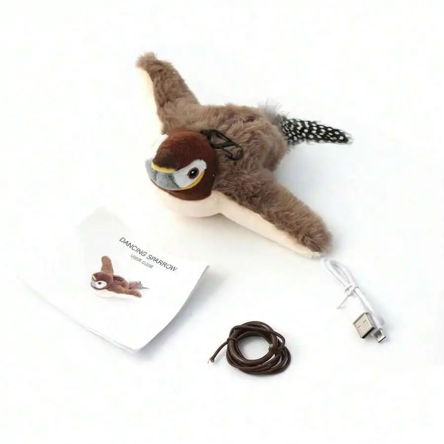 Interactive Flapping Wings Sparrow Toy With Touch-Activated Chirp USB Rechargeable For Cats And Small Dogs
Interactive Flapping Wings Sparrow Toy With Touch-Activated Chirp USB Rechargeable For Cats And Small Dogs