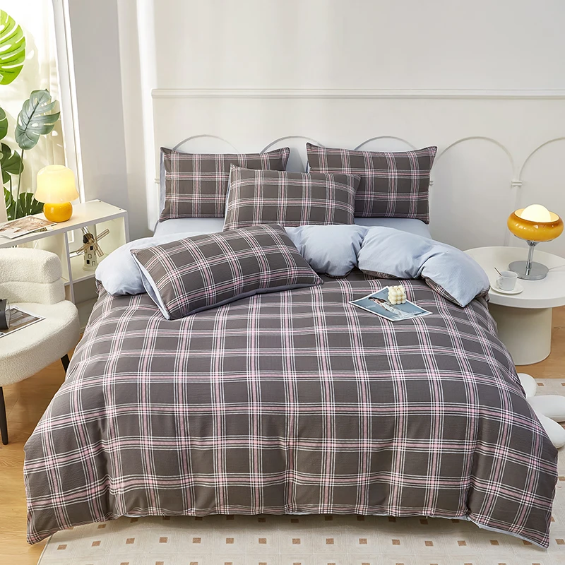Simple Plaid Pattern Duvet Cover Set Light Luxury Home Soft Comfortable 3Pcs Bedding Child Adult Bedroom Decor Machine Washable
Simple Plaid Pattern Duvet Cover Set Light Luxury Home Soft Comfortable 3Pcs Bedding Child Adult Bedroom Decor Machine Washable